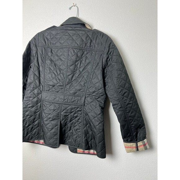 BURBERRY LONDON Classic Quilted Jacket Nova Check Lining size XS - Picture 5 of 10